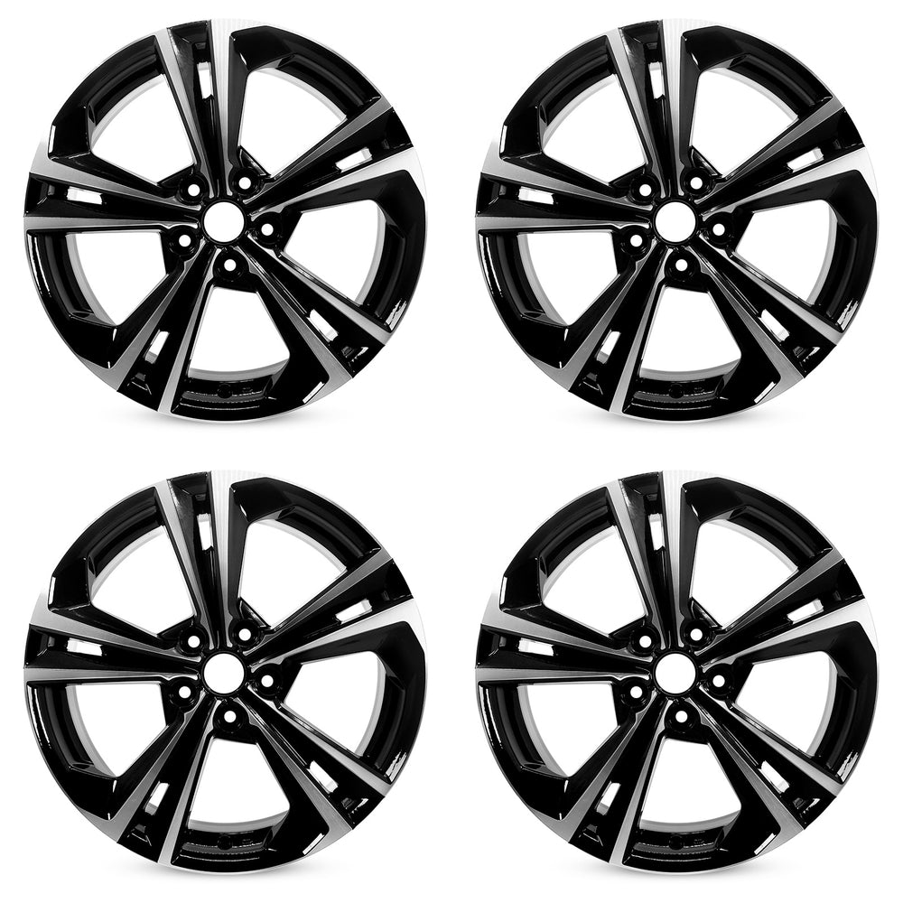 For Nissan Sentra OEM Design Wheel 18" 18x7.5 2020-2023 Machined Black Set of 4 Replacement Rim