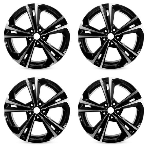 For Nissan Sentra OEM Design Wheel 18" 18x7.5 2020-2023 Machined Black Set of 4 Replacement Rim