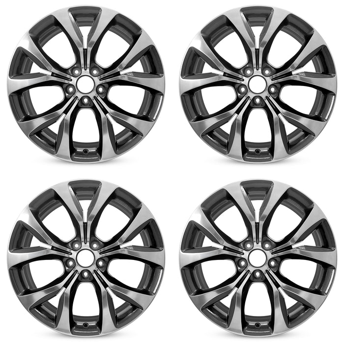 For Chrysler 200 OEM Design Wheel 19" 19x8 2015-2017 Grey Polished Set of 4 Replacement Rim