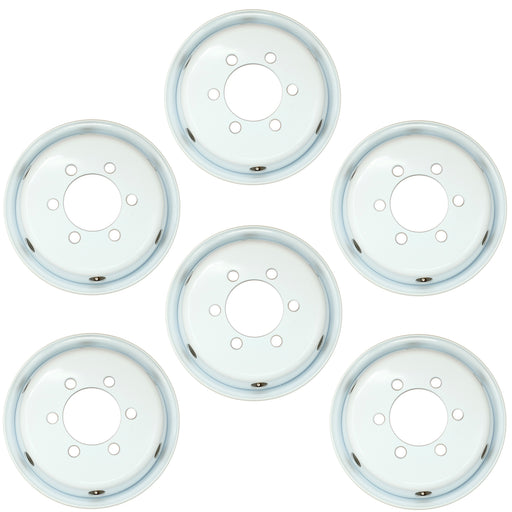 For ISUZU NPR NPR-HD NQR NRR OEM Design Wheel 1995-2023 19.5" 19.5x6 White Steel Set of 6 Replacement Rim 8980939730