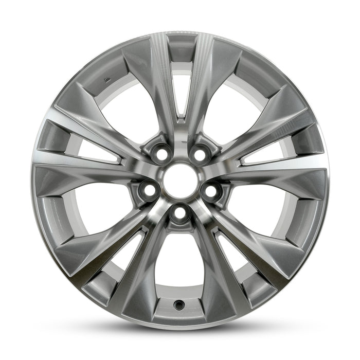 Brand New Single 18" 18x7.5 Alloy Wheel For Toyota Hinghlander 2014-2019 Machined Gray OEM Quality Replacement Rim
