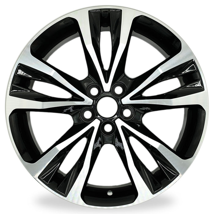 SET OF 4 New 17" 17x7 Alloy 10 Spoke Wheels For Toyota COROLLA 2017 2018 2019 Machined Black OEM Quality Replacement Rim