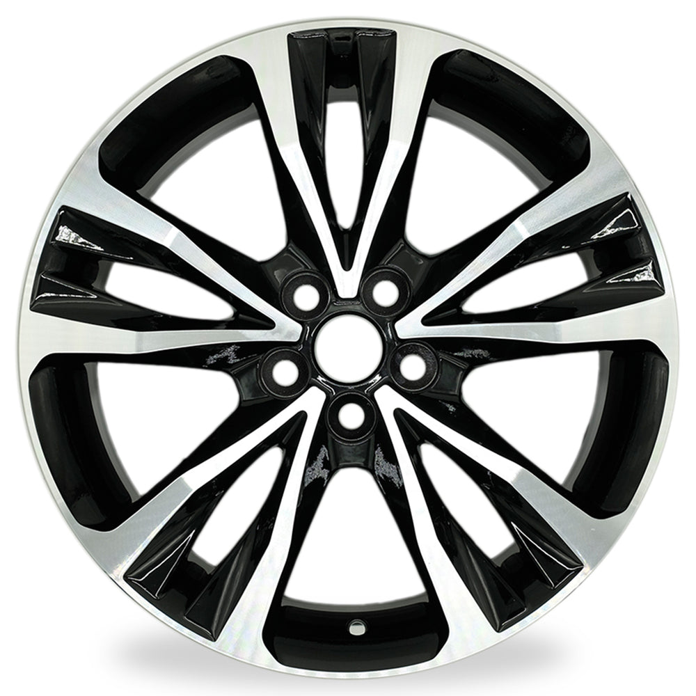 Brand New Single 17" 17x7 Alloy 10 spoke Wheel for Toyota COROLLA 2017 2018 2019 Machined Black OEM Quality Replacement Rim
