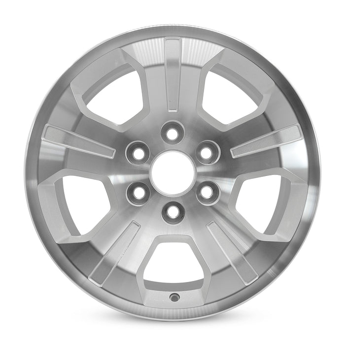 For Chevrolet Sierra Silverado 1500 OEM Design Wheel 18" 18x8.5 2014-2019 Machined Silver Set of 4 Replacement Rim
