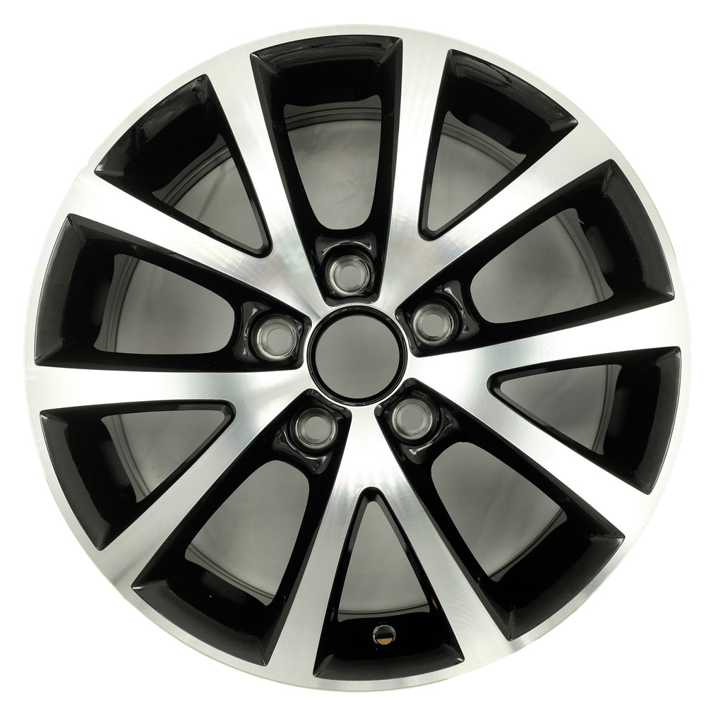 For Volkswagen Jetta OEM Design Wheel 16" 16x6.5 2015-2018 Machined Black Single Replacement Rim