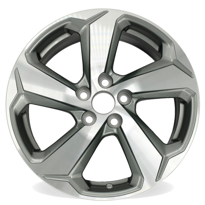 18” NEW Single 18x7 MACHINED DARK GREY Wheel for TOYOTA RAV4 2021 2022 OEM Design Replacement Rim