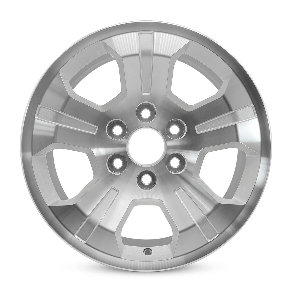 For Chevrolet Sierra Silverado 1500 OEM Design Wheel 18" 18x8.5 2014-2019 Machined Silver Single Replacement Rim