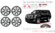 For Cadillac Escalade ESV OEM Design Wheel 22" 2015-2017 Machined Grey Set of 4 Replacement Rim