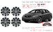 For Honda Civic OEM Design Wheel 17" 17x7 2012-2014 Machined Black Set of 4 Replacement Rim 42700TR4A81