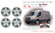 For Ford Transit 150 250 350 OEM Design Wheel 16" 2017-2021 16x6.5 Silver Set of 4 Replacement Rim HK411007AA