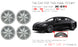 For Tesla Model S OEM Design Wheel 19" 2020-2023 19x8.5 Silver Set of 4 Replacement Rim 148628500-A