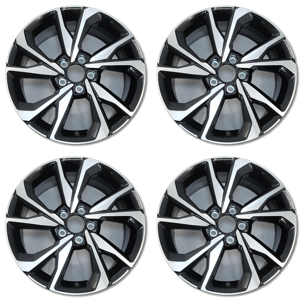 For Honda Civivc OEM Design Wheel 18" 2017-2021 Machined Black Set of 4 Replacement Rim 42700TBFA91