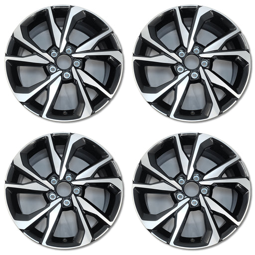 For Honda Civivc OEM Design Wheel 18" 2017-2021 Machined Black Set of 4 Replacement Rim 42700TBFA91