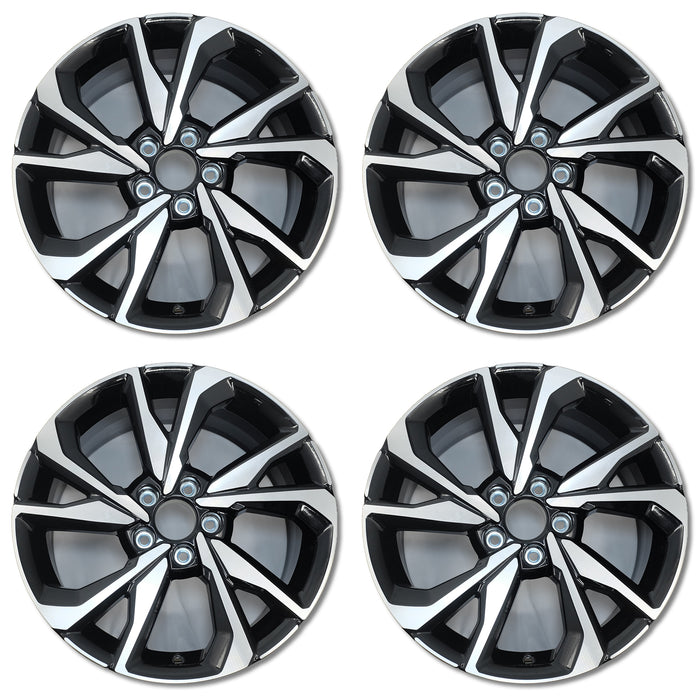 For Honda Civivc OEM Design Wheel 18" 2017-2021 Machined Black Set of 4 Replacement Rim 42700TBFA91