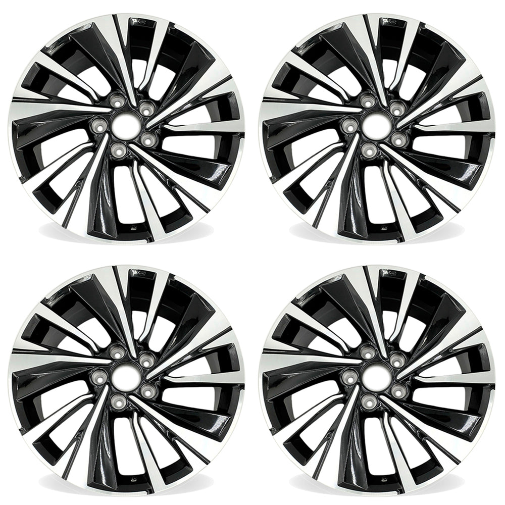 For Honda Accord OEM Design  Wheel 18" 18x8 2016-2017 Machined Black Set of 4 Replacement Rim