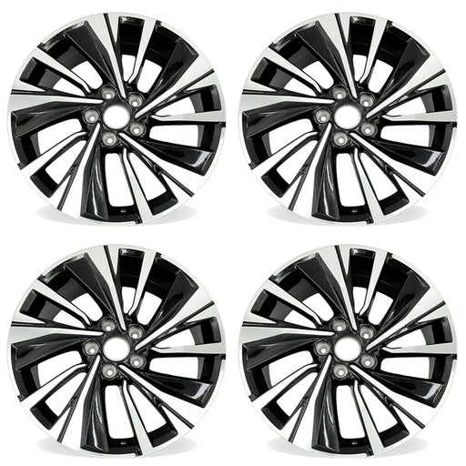 For Honda Accord OEM Design  Wheel 18" 18x8 2016-2017 Machined Black Set of 4 Replacement Rim