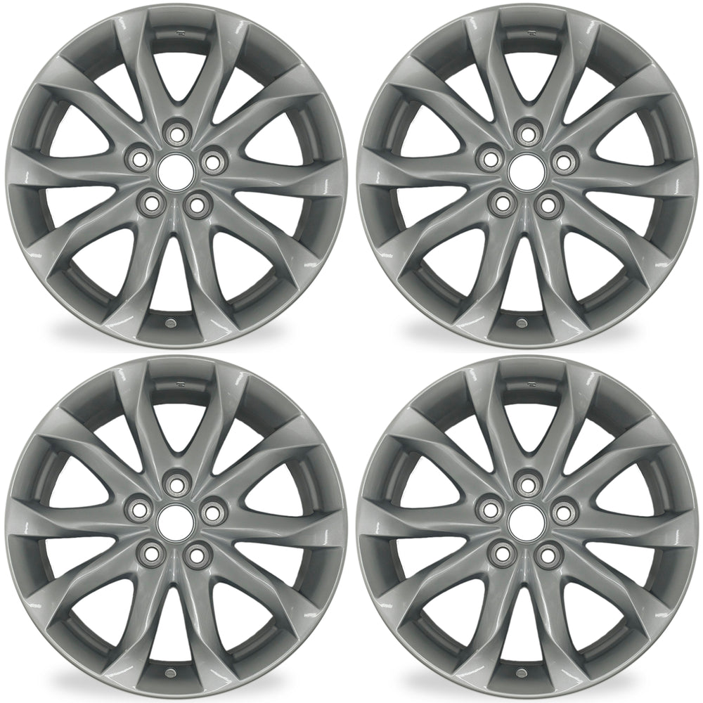Set of 4 New 18" 18X7 Wheels For Mazda 3 2014 2015 2016 2017 SILVER OEM Quality Replacement Rim