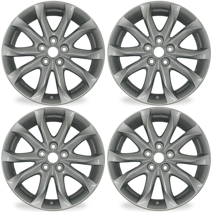 Set of 4 New 18" 18X7 Wheels For Mazda 3 2014 2015 2016 2017 SILVER OEM Quality Replacement Rim