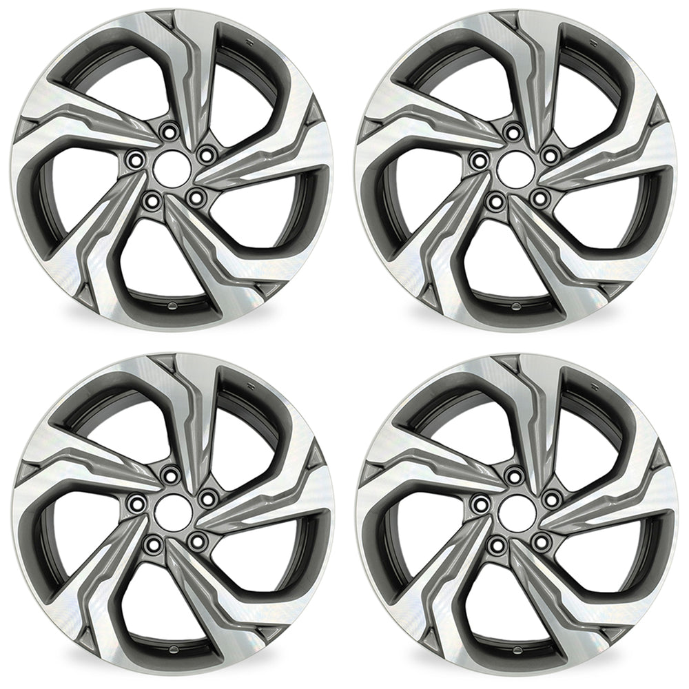 For Honda Accord OEM Design Wheel 17" 17x7.5 2018-2021 Machined Grey Set of 4 Replacement Rim