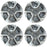 For Honda CR-V OEM Design Wheel 18" 18x7.5 2017-2019 Machined Grey Set of 4 Replacement Rim 42700TLAL878 42700TLAL88