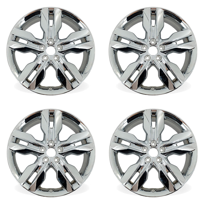 For Ford Edge Chrome Clad OEM Design Wheel 20" 20x8 2011 2012 2013 2014 Set of 4 Replacement Rim 3847 03847