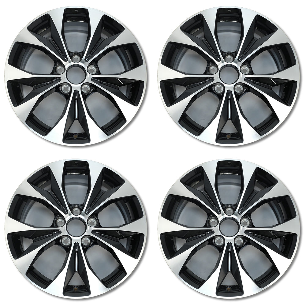 For Honda Civic OEM Design Wheel 17" 17x7 2012-2014 Machined Black Set of 4 Replacement Rim 42700TR4A81