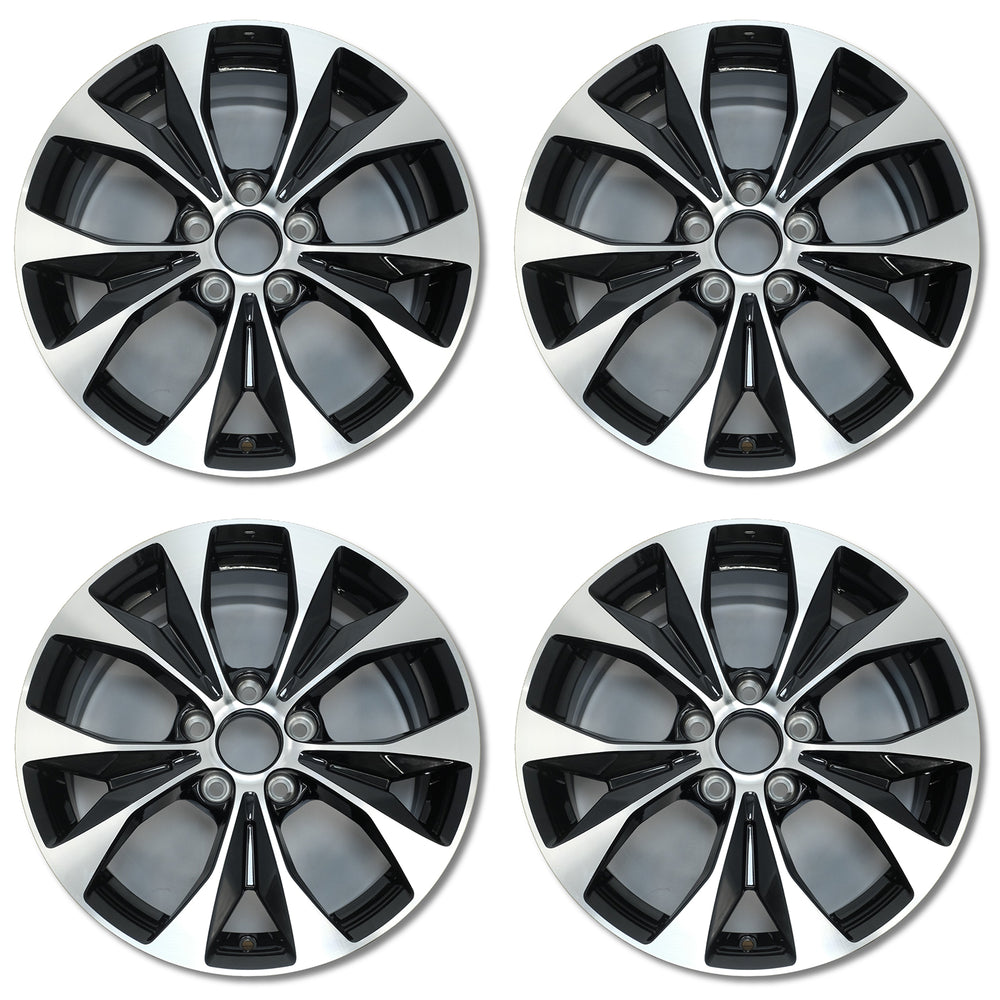 For Honda Civic OEM Design Wheel 17" 17x7 2012-2014 Machined Black Set of 4 Replacement Rim 42700TR4A81