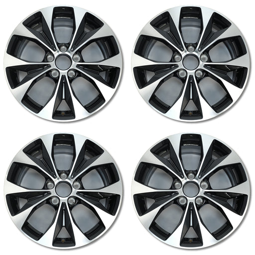 For Honda Civic OEM Design Wheel 17" 17x7 2012-2014 Machined Black Set of 4 Replacement Rim 42700TR4A81
