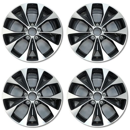 For Honda Civic OEM Design Wheel 17" 17x7 2012-2014 Machined Black Set of 4 Replacement Rim 42700TR4A81