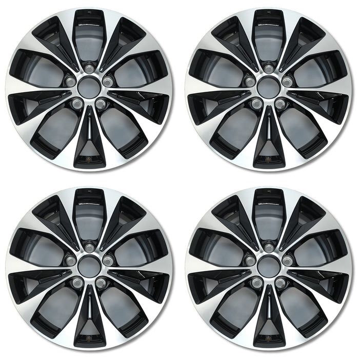 For Honda Civic OEM Design Wheel 17" 17x7 2012-2014 Machined Black Set of 4 Replacement Rim 42700TR4A81