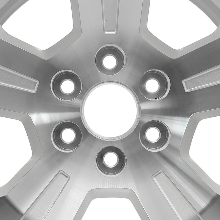 For Chevrolet Sierra Silverado 1500 OEM Design Wheel 18" 18x8.5 2014-2019 Machined Silver Single Replacement Rim