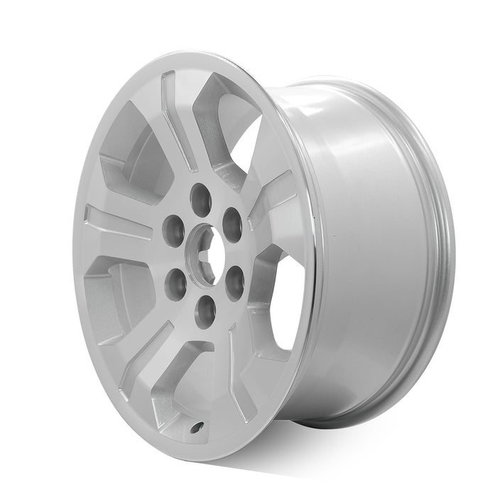 For Chevrolet Sierra Silverado 1500 OEM Design Wheel 18" 18x8.5 2014-2019 Machined Silver Set of 4 Replacement Rim