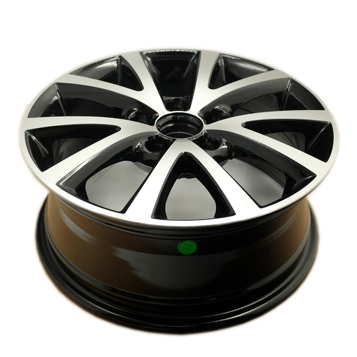 For Volkswagen Jetta OEM Design Wheel 16" 16x6.5 2015-2018 Machined Black Set of 4 Replacement Rim