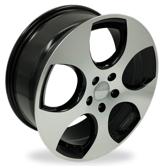 For Volkswagen Golf Jetta GTI OEM Design Wheel 18" 18x7.5 2005-2014 Machined Black Set of 4 Replacement Rim