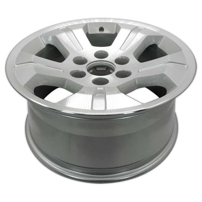 For Chevrolet Sierra Silverado 1500 OEM Design Wheel 18" 18x8.5 2014-2019 Machined Silver Single Replacement Rim