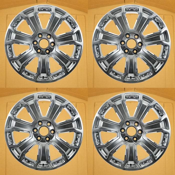 22" 22x9 Set of 4 Brand New Alloy Wheel for 2014-2020 Cadillac Escalade Chevy Silverado Suburban Tahoe GMC Yukon Sierra 1500 OEM Quality Replacement Rim