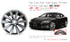 21" Single 21x8.5 Charcoal Alloy Front Wheel For Tesla Model S 2012-2017 OEM Quality Replacement Rim 98727 6005868