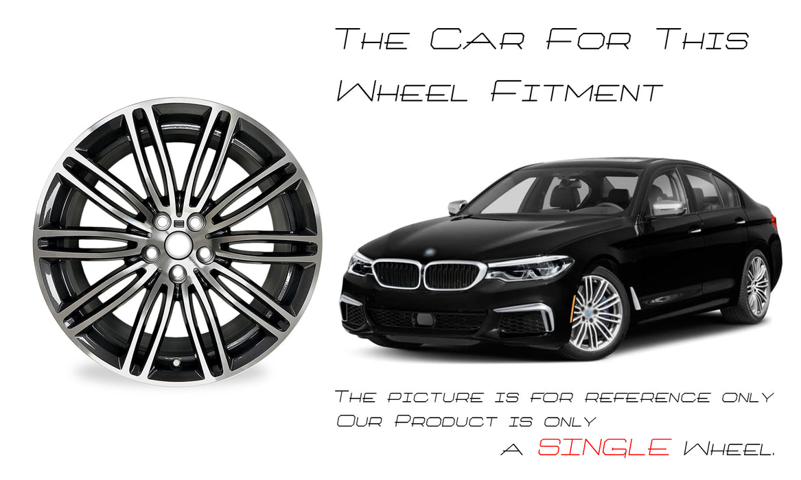 Brand New Single 19" 19X8 FRONT Alloy Wheel For BMW 530e 530i 540i M550i 2017-2020 Machined Gray OEM Quality Replacement Rim
