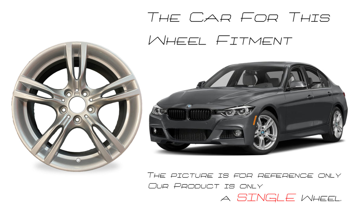 Brand New Single 18" Rear Wheel For 2012-2020 BMW 3 & 4 SERIES ACTIVEHYBRID Silver OEM Quality Replacement Rim