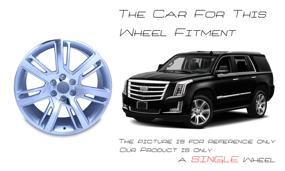 New Single 22" 22x9 Alloy Wheel for Cadillac Escalade ESV 2015-2020 Machined Grey Replacement OEM Quality ALLOY RIM