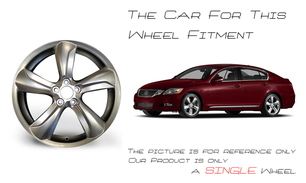 18" Brand NEW Single 18X8 Alloy Wheel for 2006-2011 Lexus GS350 GS430 GS460 HYPER SILVER OEM Quality Replacement Rim