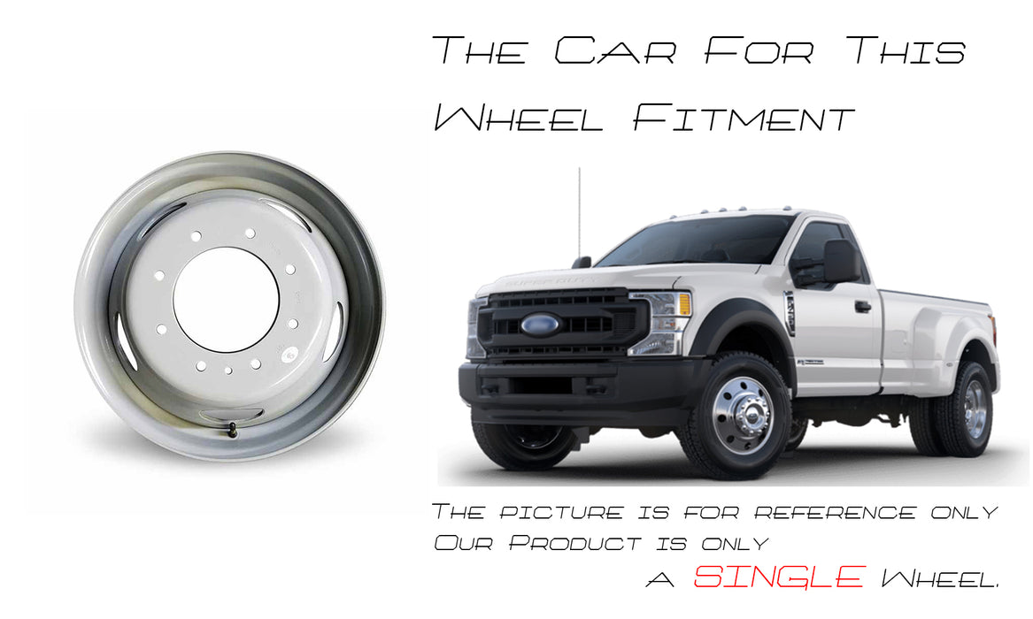 New Single 19" 19.5X6 8 Lug Super Duty Dually Steel Wheel for Ford F450SD F550SD E550SD VAN 1999-2003 Grey OEM Quality Replacement Rim 3342