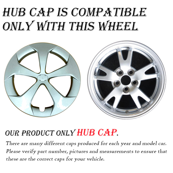 15" SET OF 4 Silver Clad Wheel Cover for 2012-2015 TOYATA PRIUS OEM Quality 61167