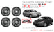 16" 16x6.5 Set of 4 Black Steel Wheels For Nissan Sentra 2013-2019 OEM Quality Replacement Rim