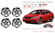 18" SET OF 4 18X7.5  Machined BLACK Wheels For 2014 2015 Honda Civic OEM Quality Replacement Rim