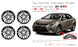 16" Set of 4 16X6.5  Machined GREY Wheels For 2016-2019 Toyota Corolla OEM Quality Replacement Rim