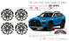 19” Set of 4 19x7.5 Machined Black Wheels for Toyota RAV4 2019-2024 OE Style Replacement Rim