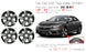 17" Set of 4 17x7 Machined Black Wheels for Honda Civic 2016-2021 OE Style Replacement Rim