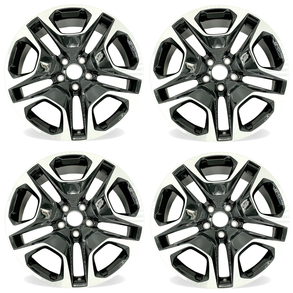 19” Set of 4 19x7.5 Machined Black Wheels for Toyota RAV4 2019-2024 OE Style Replacement Rim