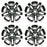 19” Set of 4 19x7.5 Machined Black Wheels for Toyota RAV4 2019-2024 OE Style Replacement Rim